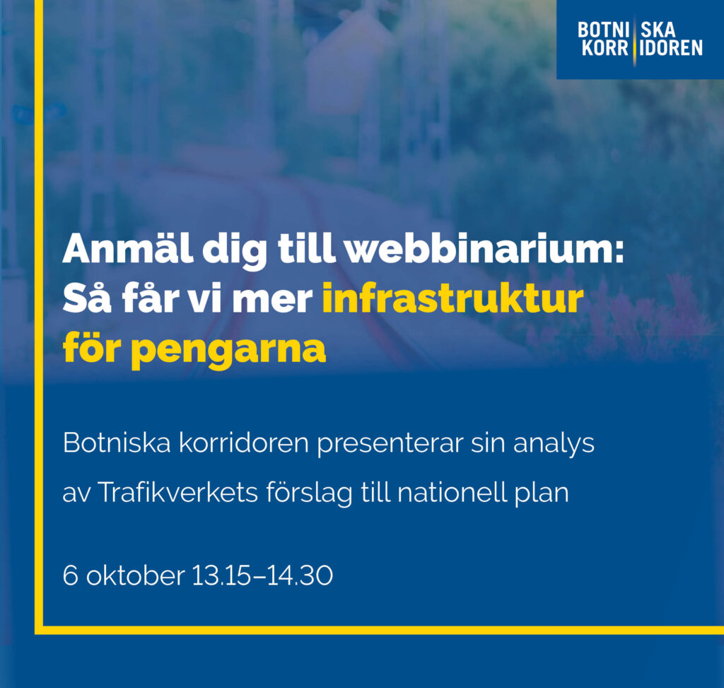 Webbinarium 6 oktober: Så får vi mer infrastruktur för pengarna