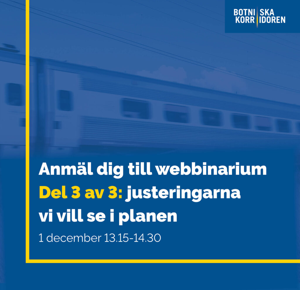 Webbinarium 1 december: De här justeringarna vill vi se i planen